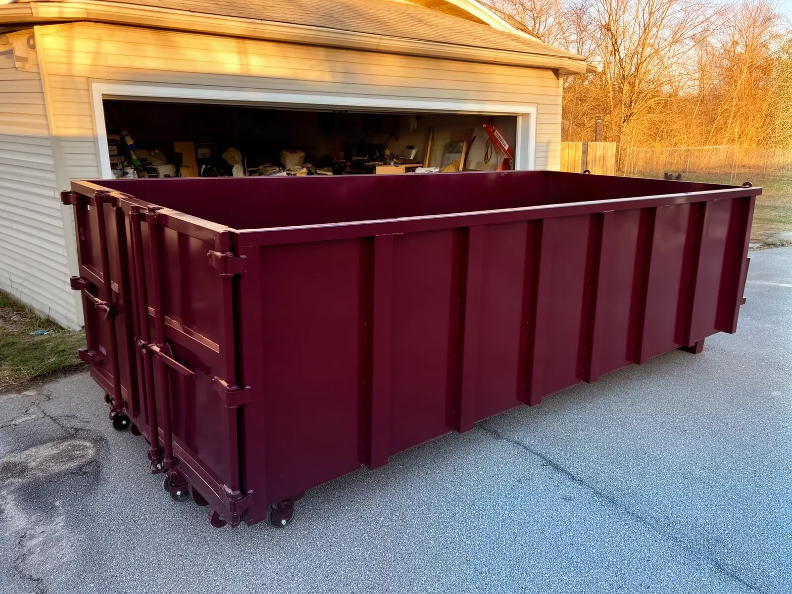 Roll-off dumpster from Old Maple Dumpster Rental in Chattanooga, TN